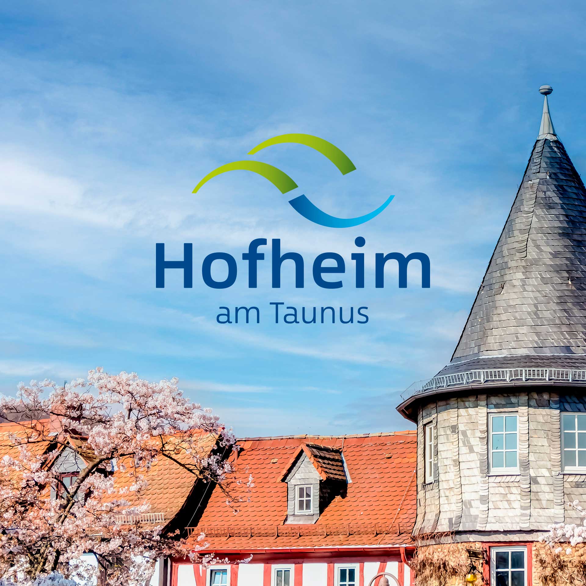 Hauptsache Kommunikation entwickelte für die Kreisstadt Hofheim am Taunus ein neues, medienübergreifendes Erscheinungsbild. Zentrales Element ist das neu gestaltete Stadtlogo.