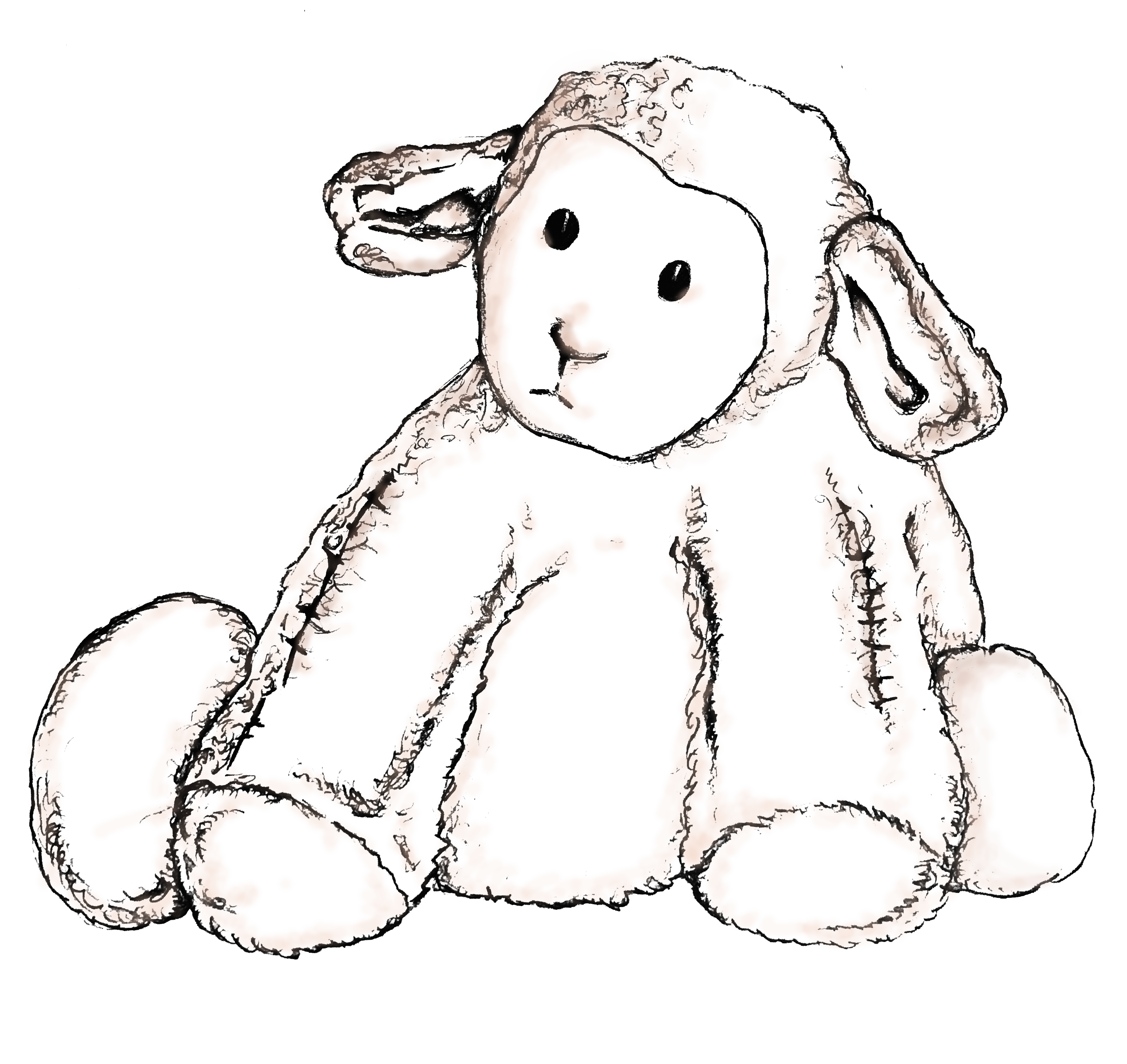 Ein Schaf-Stofftier Ein Schaf-Stofftier illustriert