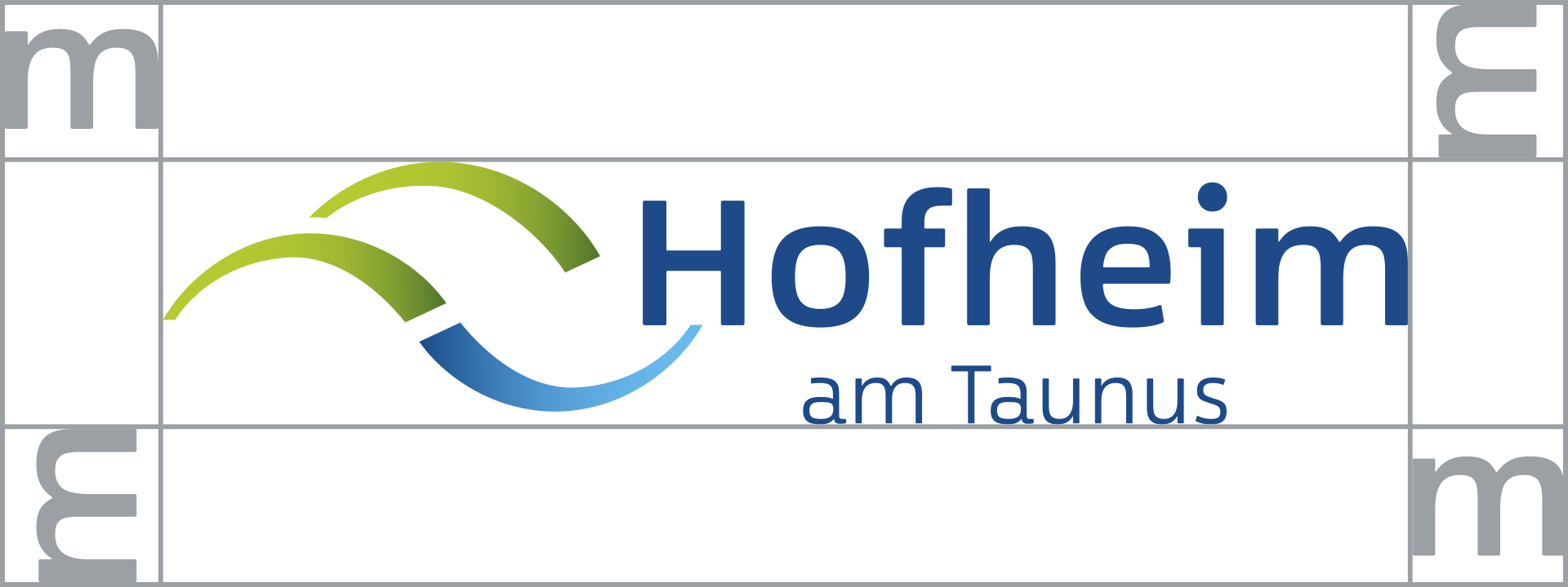 Logo der Stadt Hofheim am Taunus mit fest definiertem Schutzraum